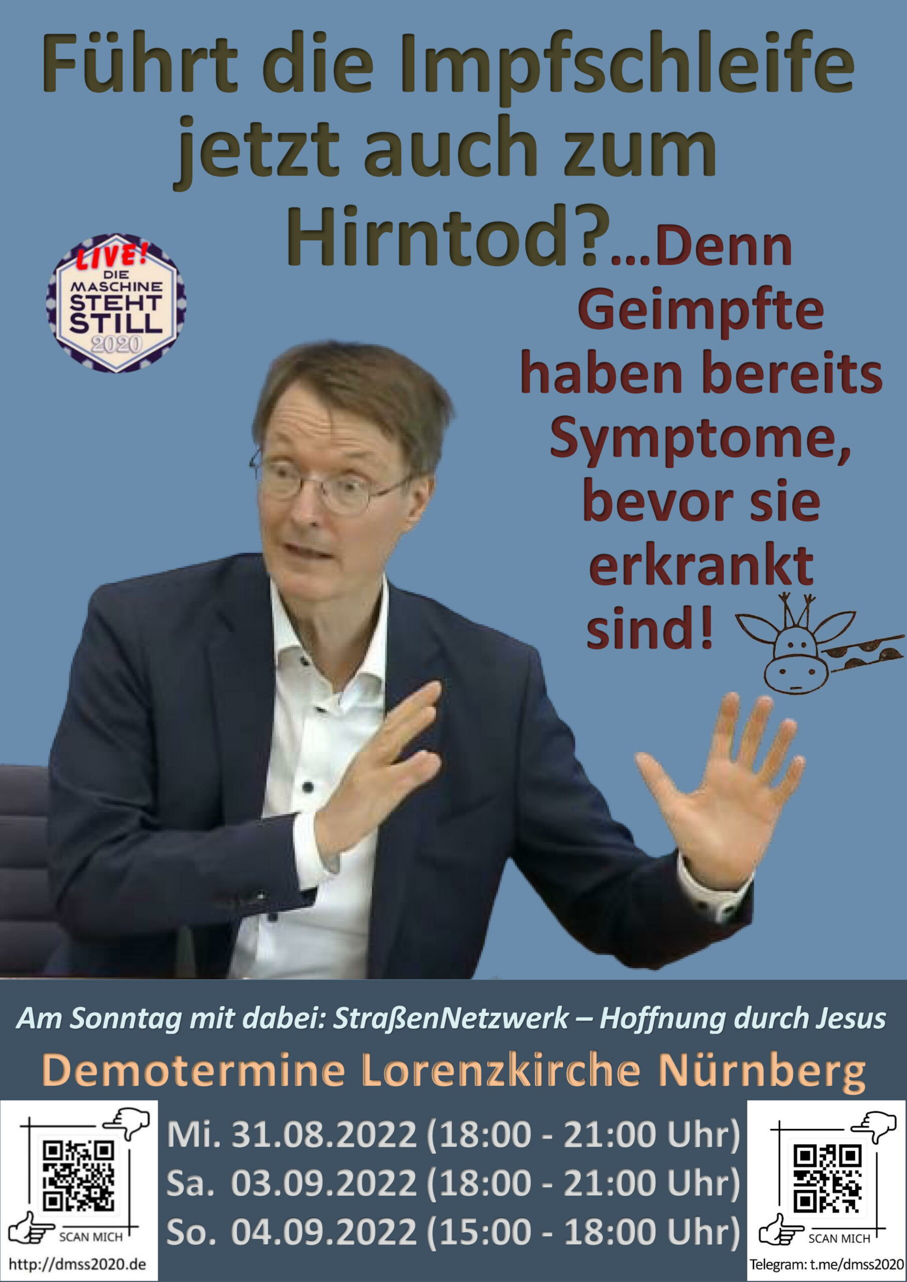 Führt die Impfschleife jetzt auch zum Hirntod? ...Denn Geimpfte haben bereits Symptome, bevor sie erkrankt sind!