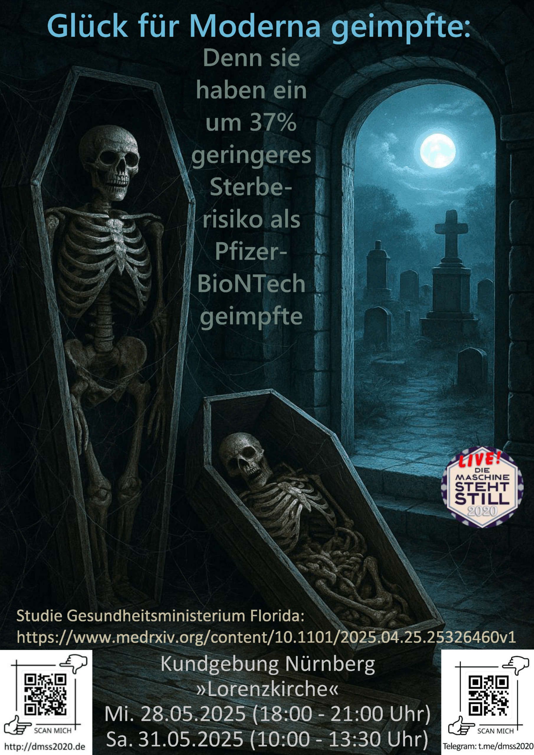 Moderna geimpfte haben ein um 37 Prozent geringeres Sterberisiko als die Pfizer-BioNTech geimpfte.