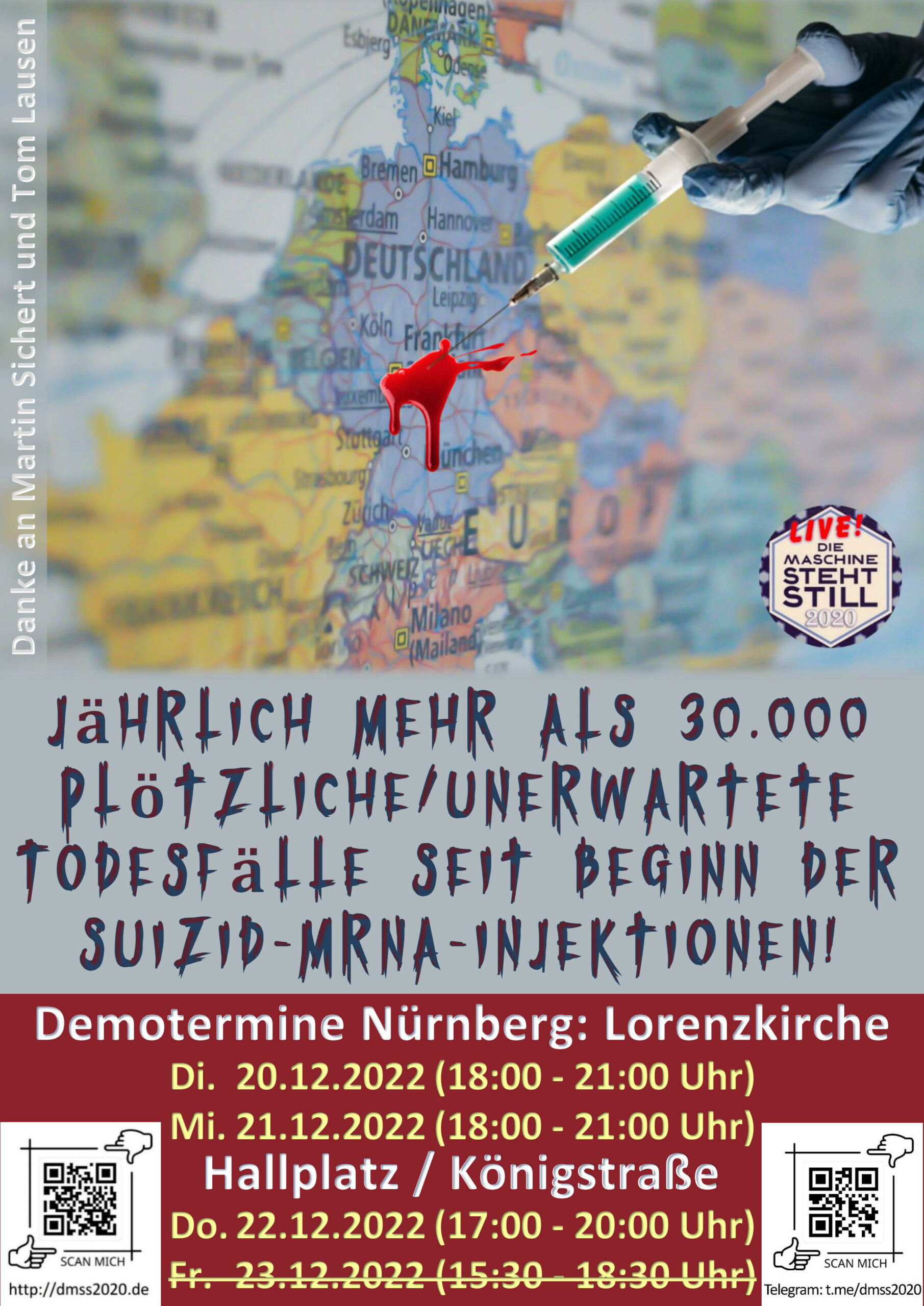 Jährlich mehr als 30000 plötzliche / unerwartete Todesfälle seit Beginn der Suizid-mRNA-Injektionen!
