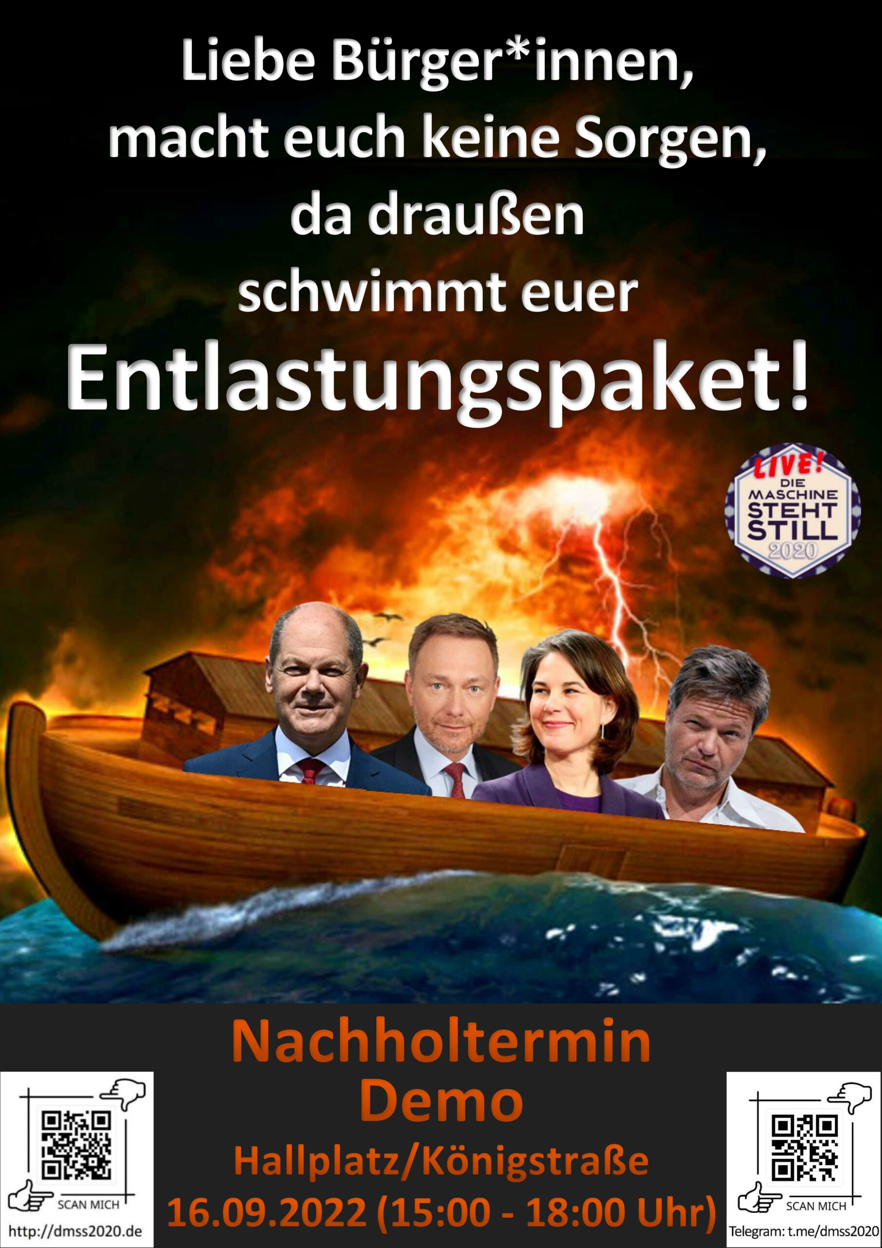 Liebe Bürger*innen, macht euch keine Sorgen, da draußen schwimmt euer Entlastungspaket!