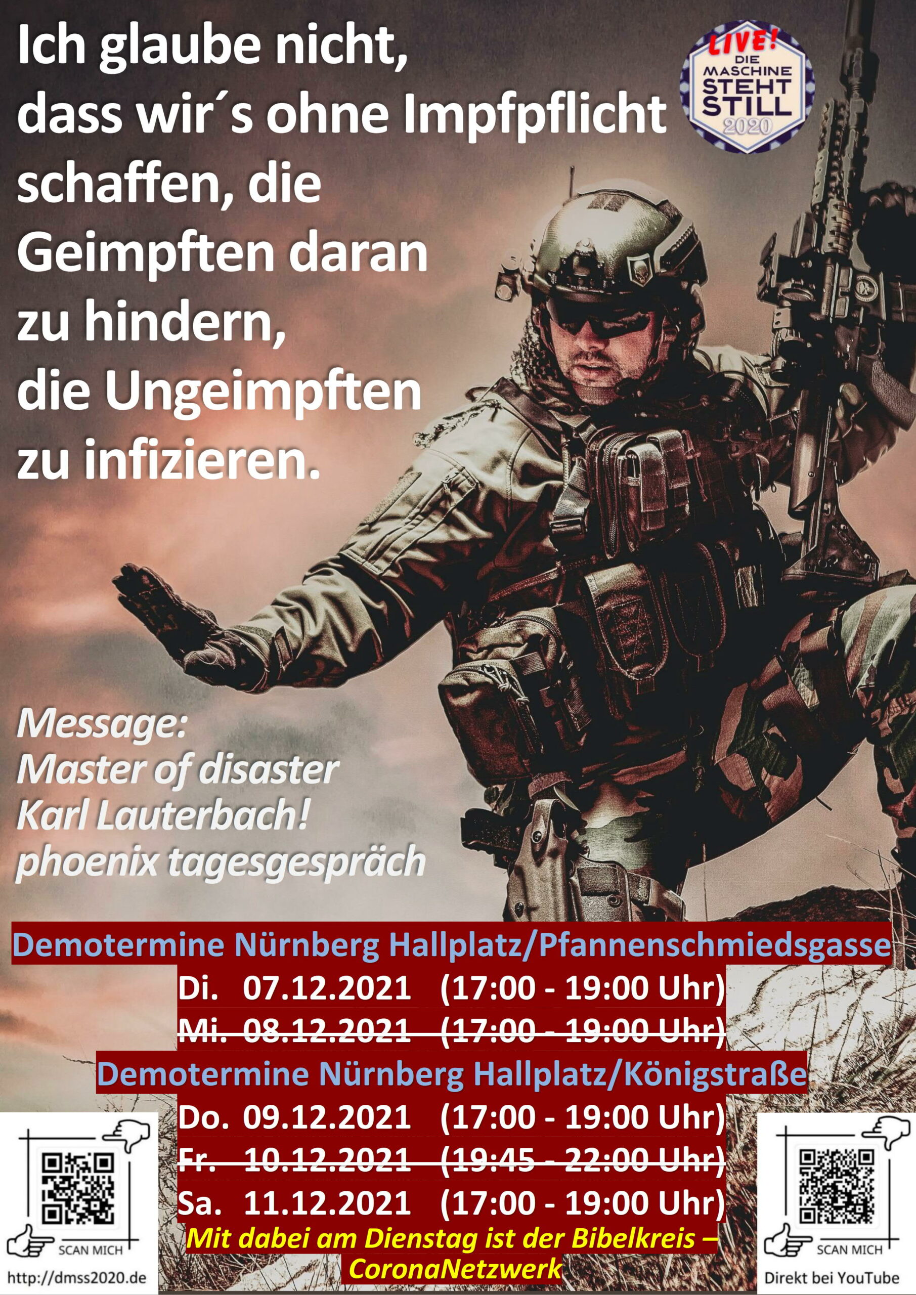 Ich glaube nicht, dass wir's ohne Impfpflicht schaffen, die Geimpften daran zu hindern, die Ungeimpften zu infizieren. Message: Master of disaster Karl Lauterbach! phoenix tagesgespräch