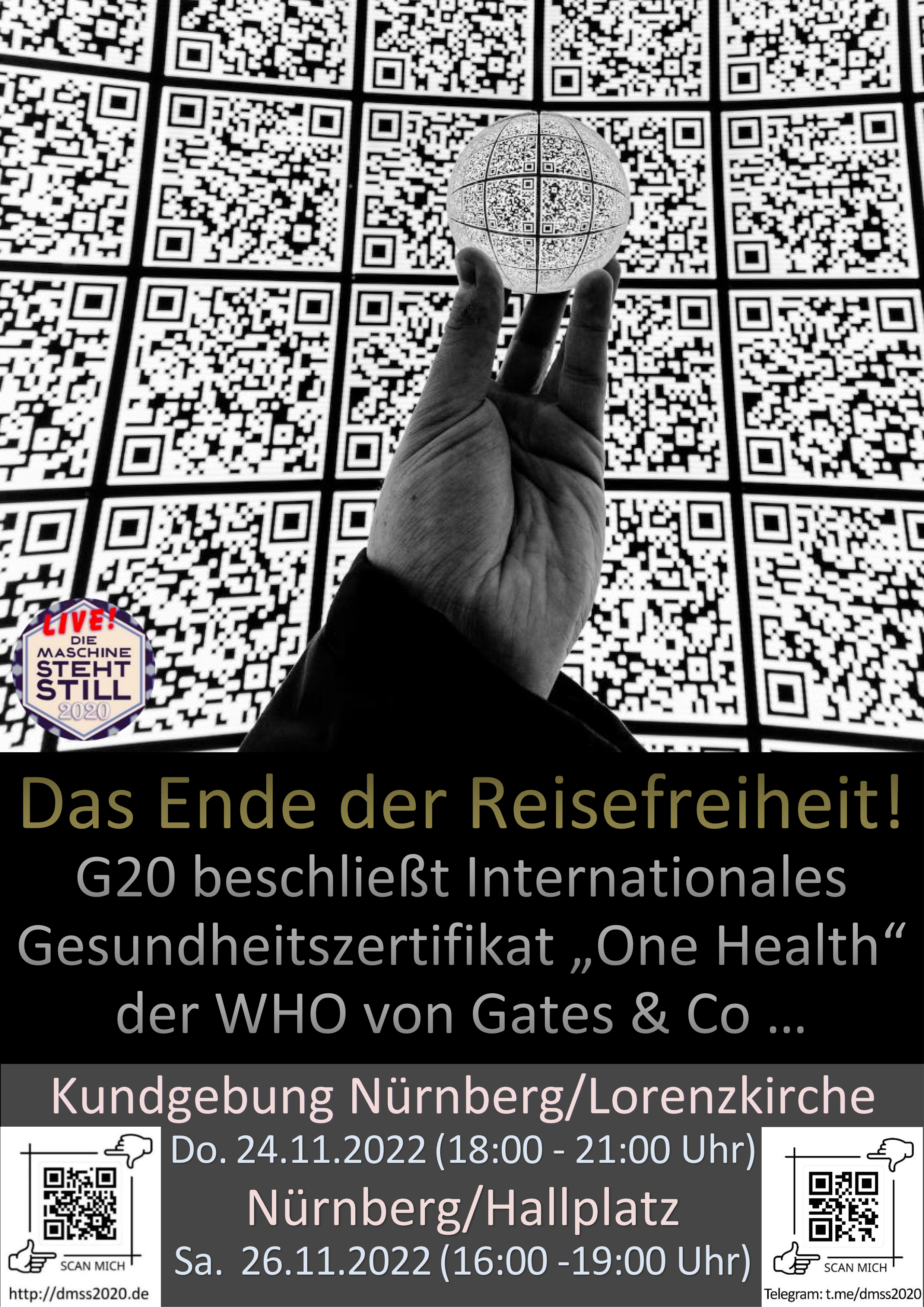 Das Ende der Reisefreiheit! G20 beschließt Internationales Gesundheitszertifikat "One Health" der WHO von Gates & Co ...
