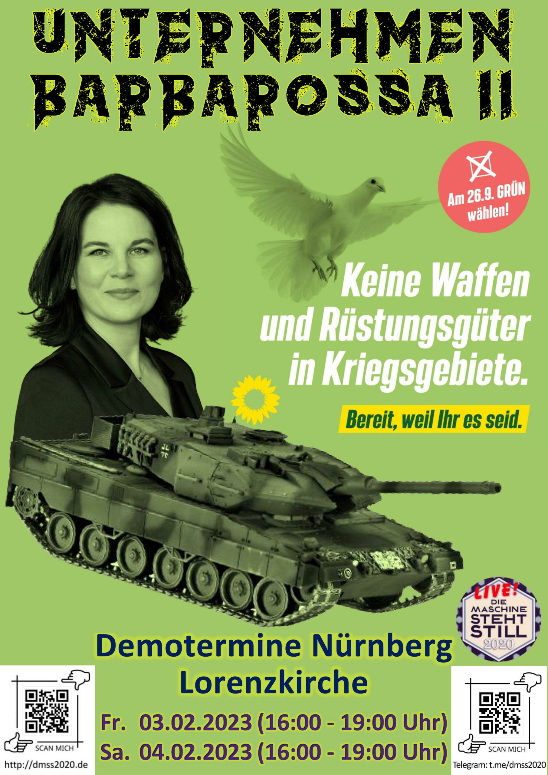 Unternehmen Barbarossa II Keine Waffen und Rüstungsgüter in Kriegsgebiete. Bereit, weil Ihr es seid.
