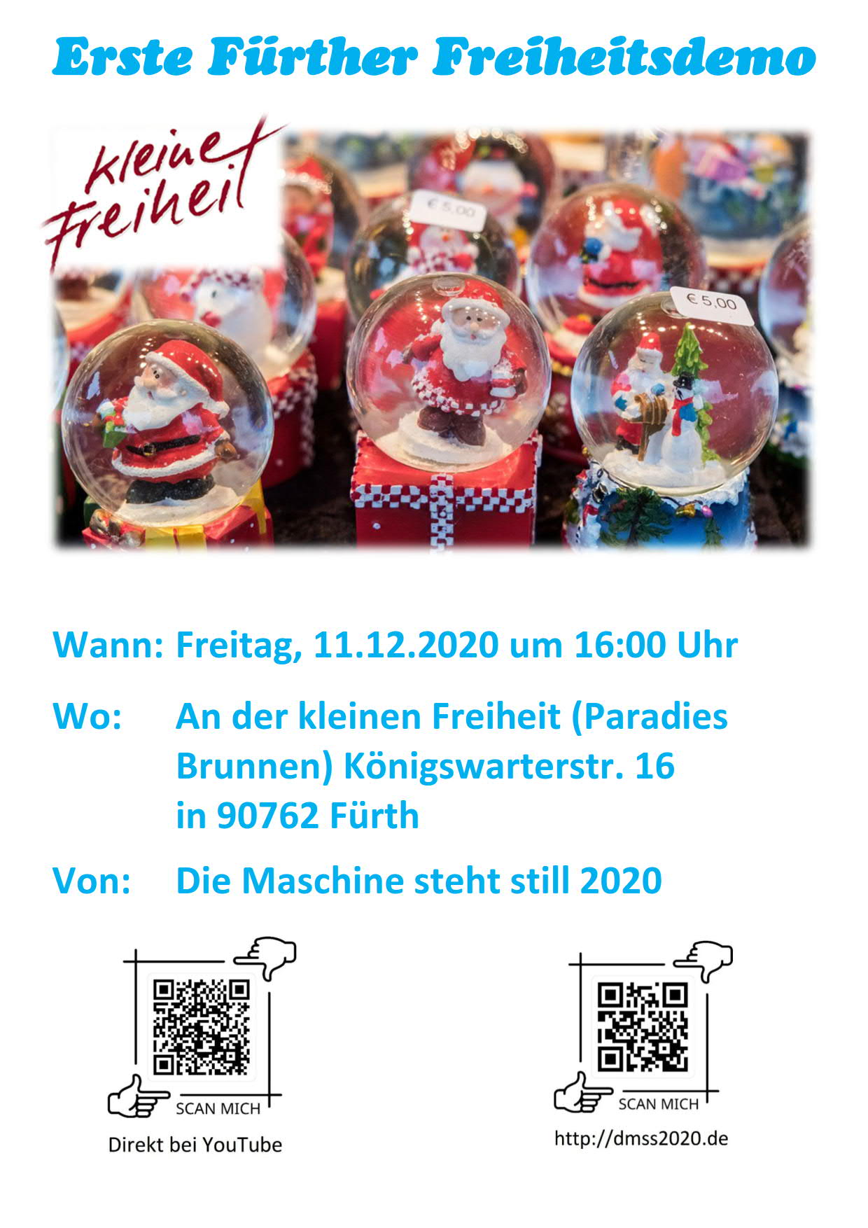 Erste Fürther Freiheitsdemo
